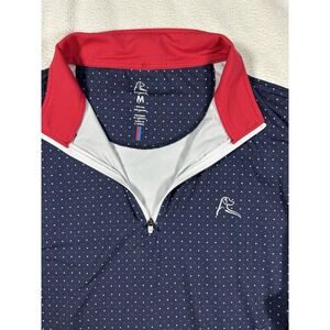 Rhoback Sweatshirt Blue 1/4 Quarter Zip Men's Medium Performance Golf USA